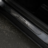 Model Y Molded Carbon Fiber Molded Door Sill Covers (1 Pair)