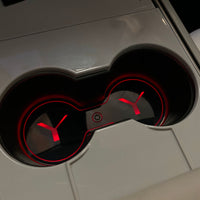 Model Y Dual Cupholder 7-Color LED Pad