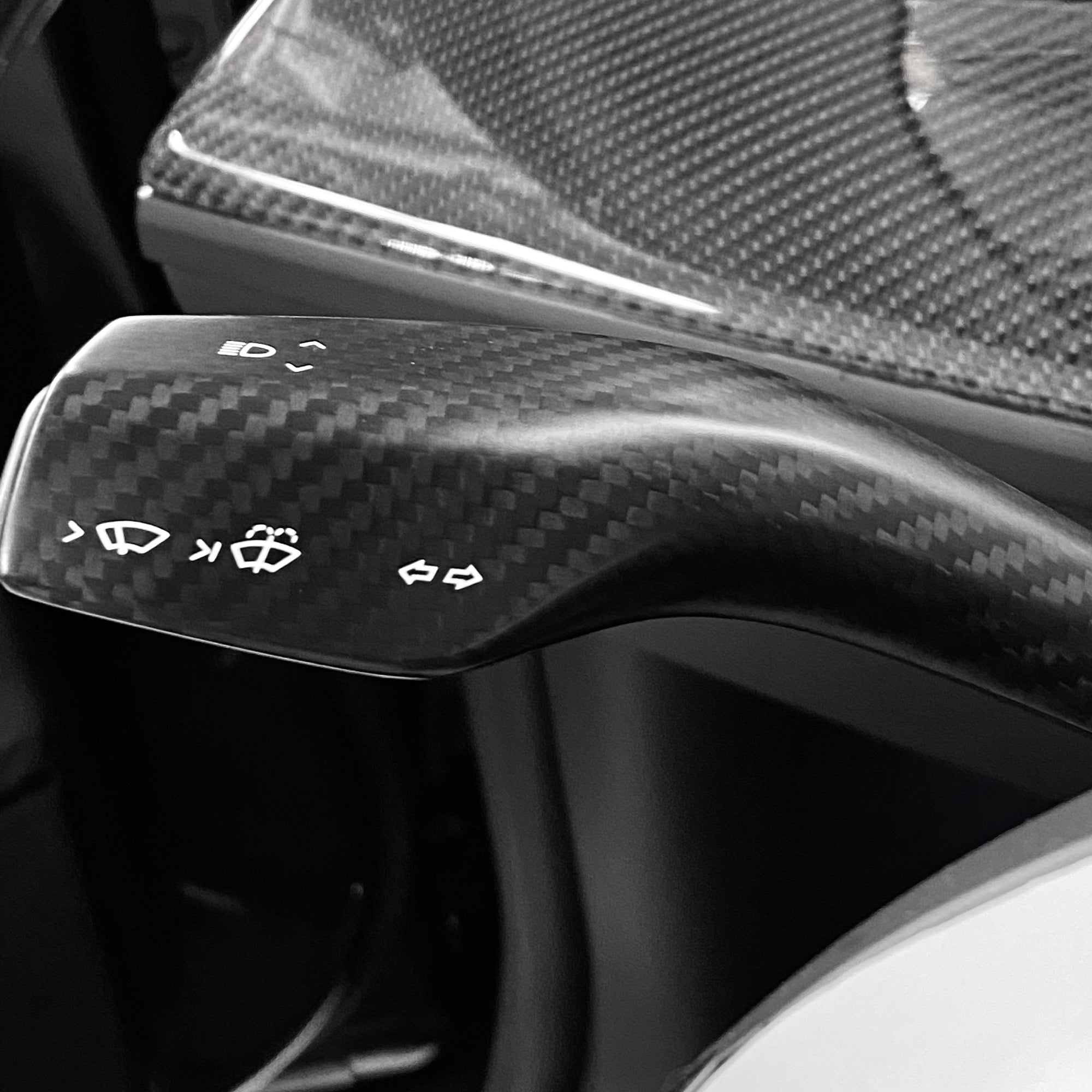 Model 3 &amp; Y Turn Signal Stalk Covers - Carbon Fiber Variety* (1 Pair)