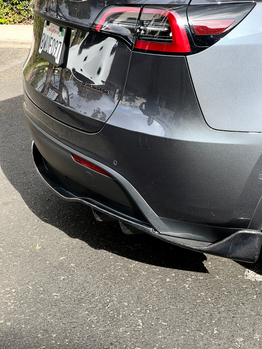 Model Y Viento Rear Diffuser - Real Molded Carbon Fiber