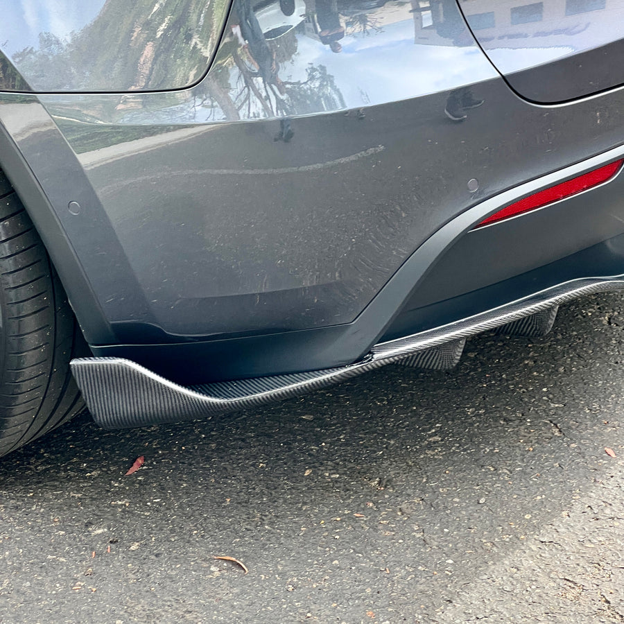 Model Y Viento Rear Diffuser - Real Molded Carbon Fiber