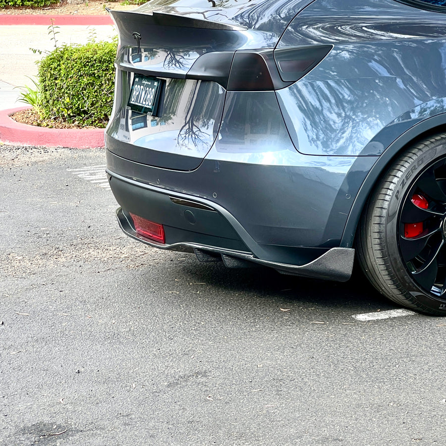 Model Y Viento Rear Diffuser - Real Molded Carbon Fiber