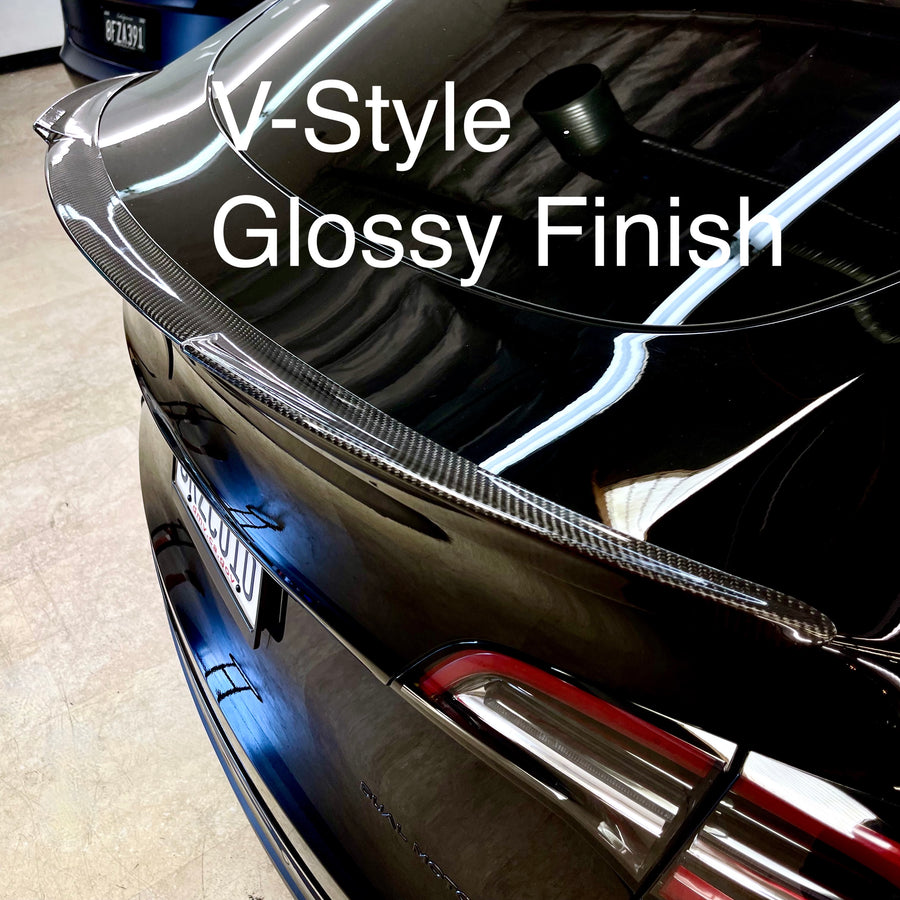 Model Y Performance Plus Spoiler - Real Molded Carbon Fiber