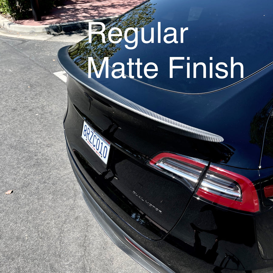 TESLA MODEL Y Performance Look Matte Carbon Boot Lip Spoiler