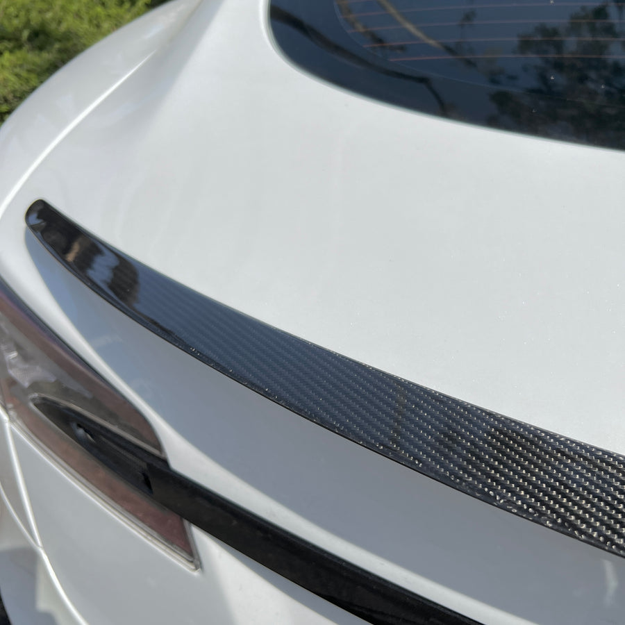 Carbon Fiber Long-Tail Trunk Spoiler for Model S Plaid