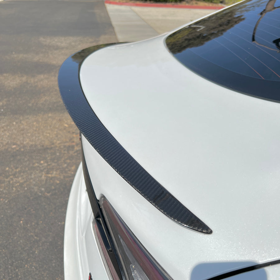 Model S Plaid Performance Spoiler - Real Molded Carbon Fiber