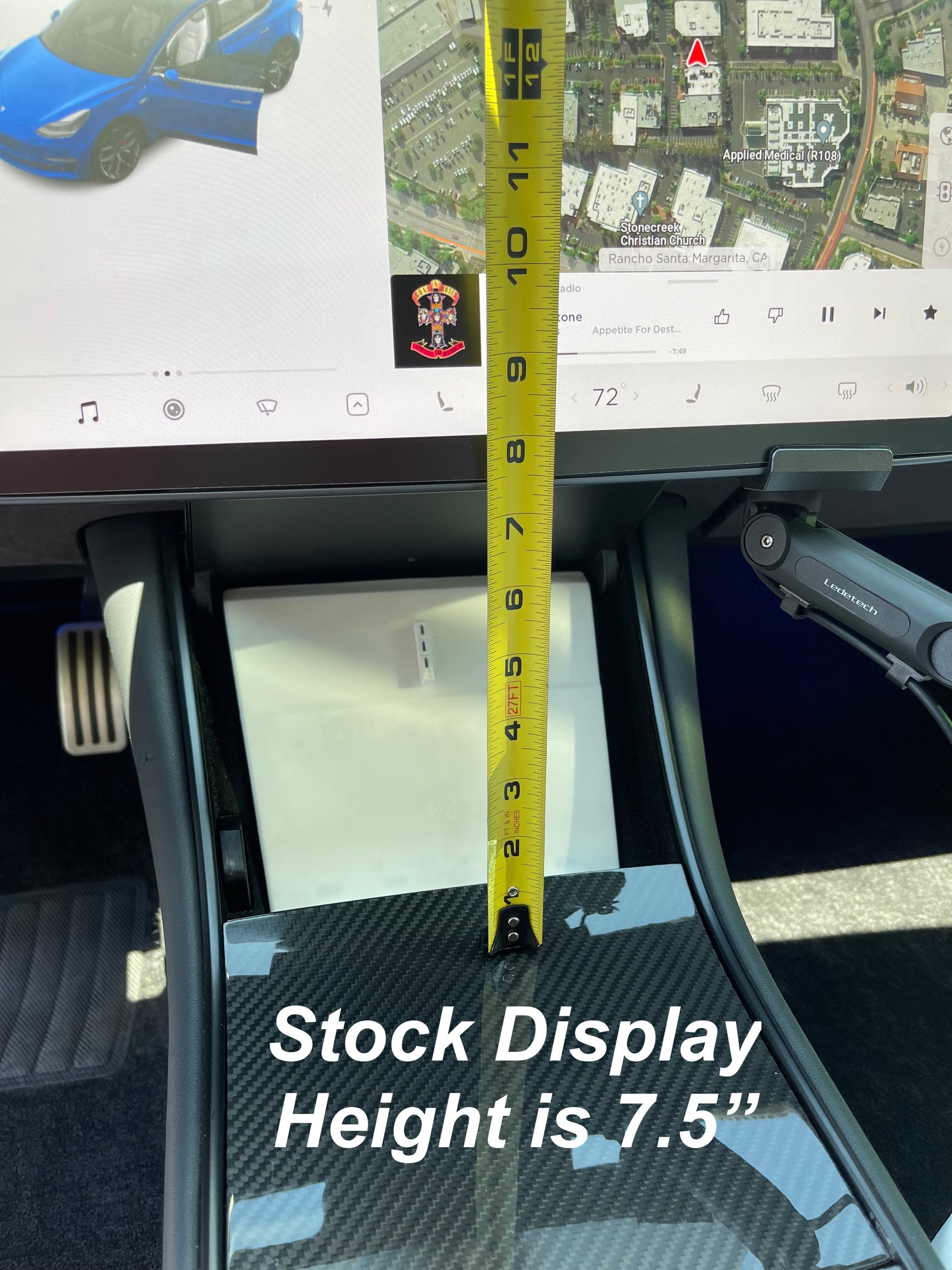Model 3 &amp; Y 2 Way Adjustable Swiveling Display Mount Kit (Version 1.0) - Dual Axis Turning