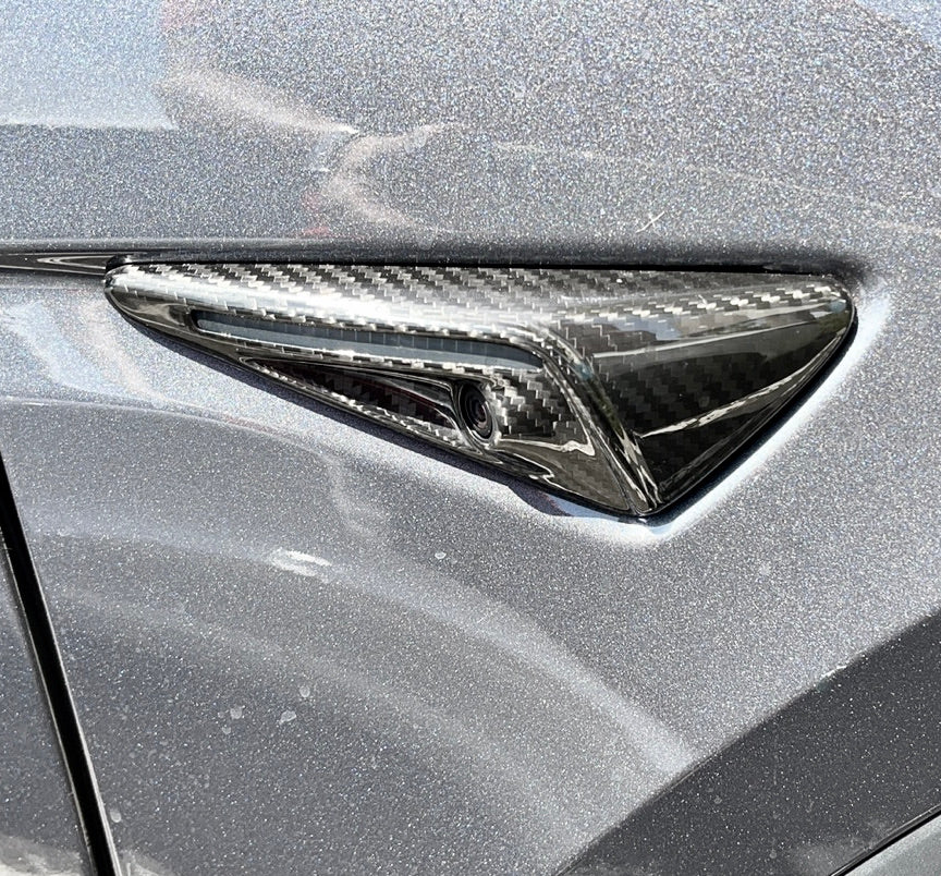 Full Cover Turn Signal Overlays (1 Pair) - Real Molded Carbon Fiber