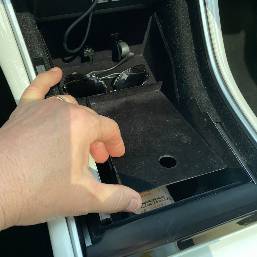 Model 3 & Y Center Console Tray with Trap Door - Full Size (Gen. 1)