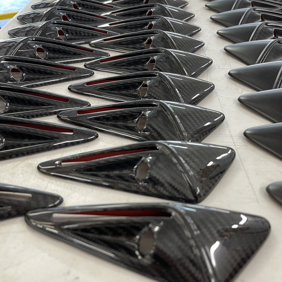 Full Cover Turn Signal Overlays (1 Pair) - Real Molded Carbon Fiber