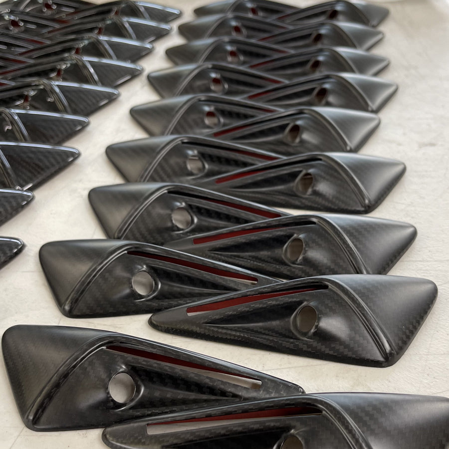 Full Cover Turn Signal Overlays (1 Pair) - Real Molded Carbon Fiber