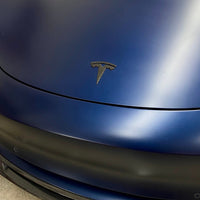 Model 3 T Logo Overlay (4 Pieces) Front & Back - Real Molded Carbon Fiber