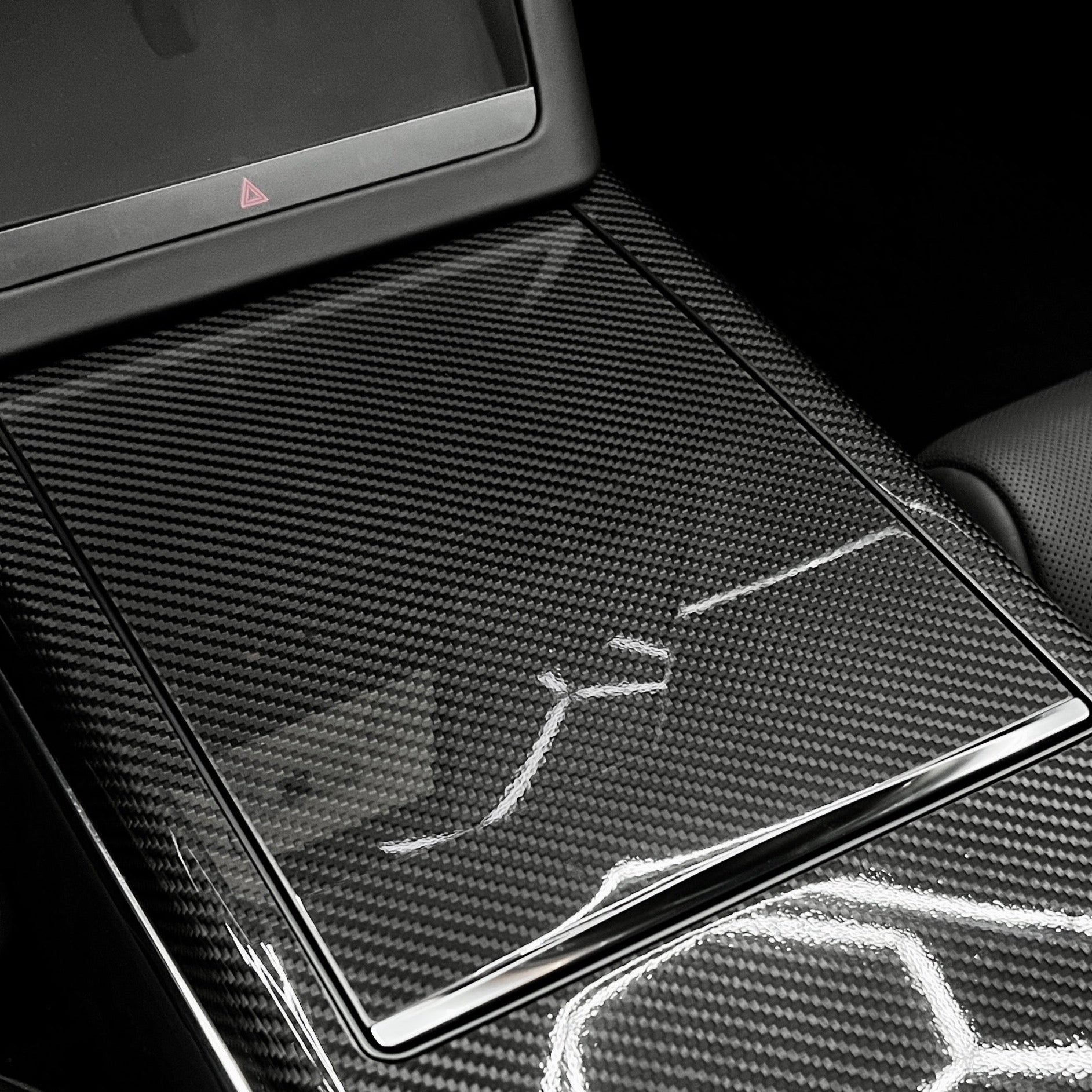 2022+ | Model X Plaid Interior Carbon Fiber Protection Kit - Glossy or ...