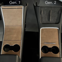 Model 3 & Y Center Console Overlays - Flat Open-Pore Wood (Gen. 2) - Version 3