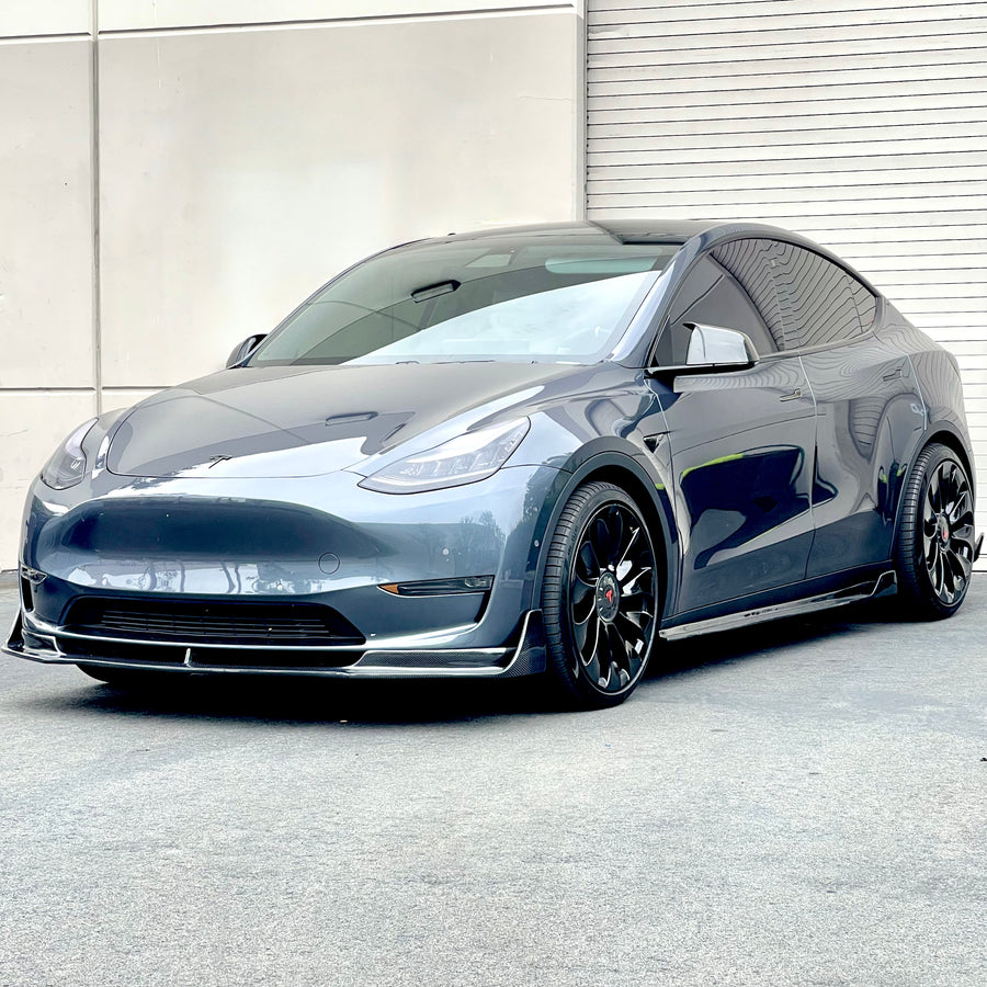 Model Y Viento Aero Front Lip - Real Molded Carbon Fiber