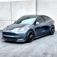 Model Y Viento Aero Side Skirts (1 Pair) - Real Molded Carbon Fiber