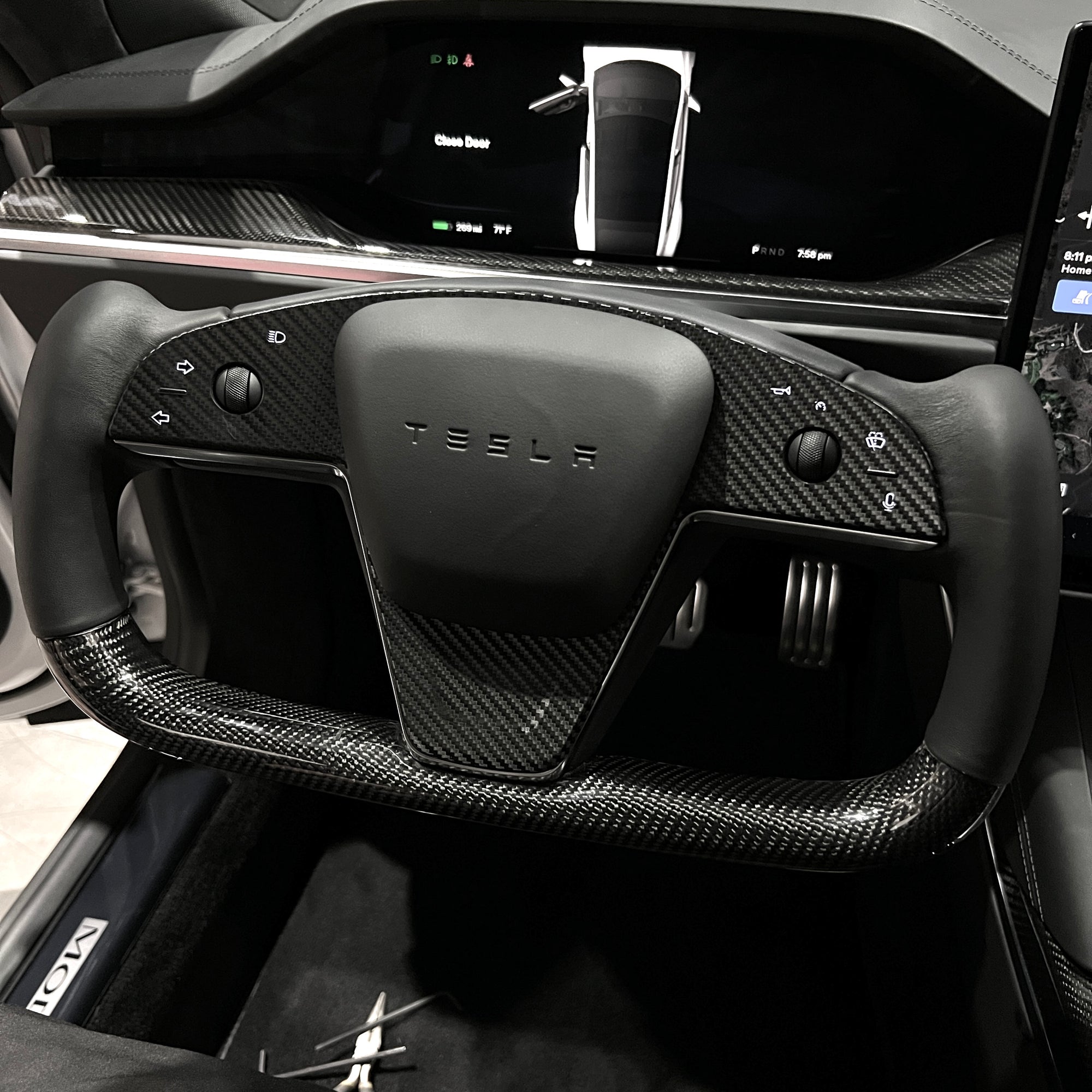 2021-2023 Model S &amp; X Yoke Steering Wheel 3M Vinyl Accent Wraps