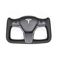 Model 3 & Y Yoke Style Steering Wheel - Alcantara or Leather Handles - Imported