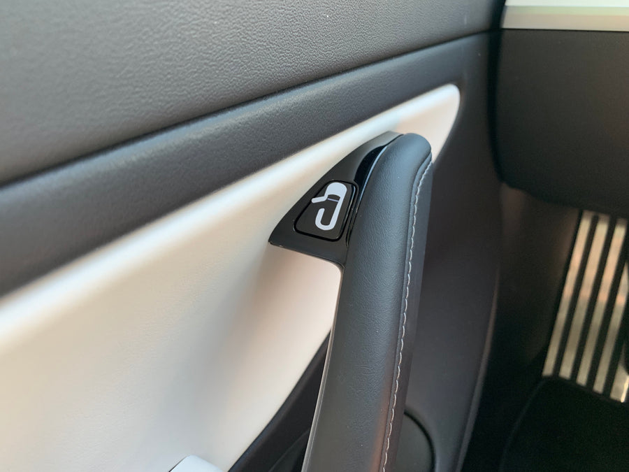 Model 3 & Y Unlock Door Switch Decals - Night Glowing or White