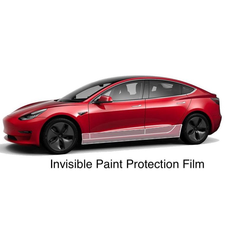 Model 3 Lower Door &amp; Rocker Panel Paint Protection Kit - Clear Bra