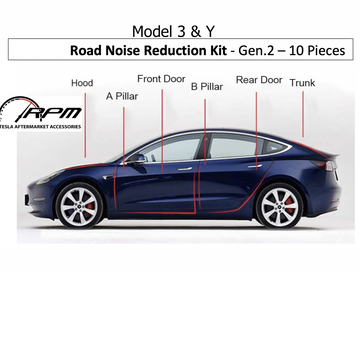 Model 3 & Y Road Noise Reduction Kit - Gen. 2 (10 Pieces)