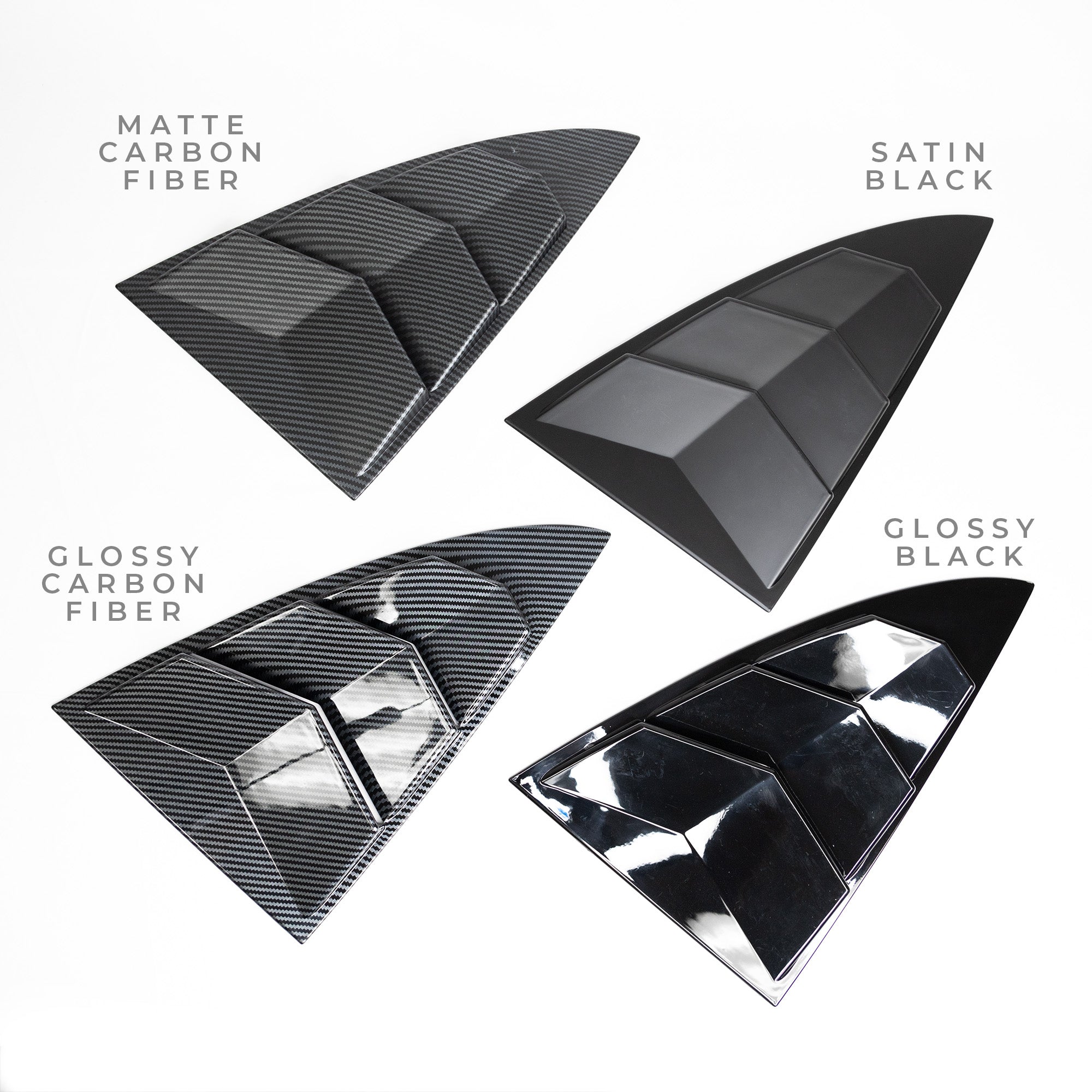 Model 3 Rear Quarter Window Louver Covers (1 Pair) - Variety*