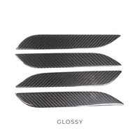 Model S Door Handle Overlay - (Set of 4) Real Dry Molded Carbon Fiber