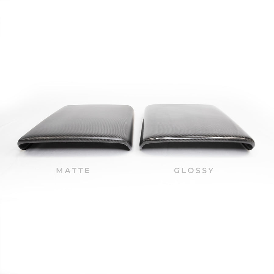 2021 + | Model S & X Center Console Armrest Overlay - Real Molded Carbon Fiber
