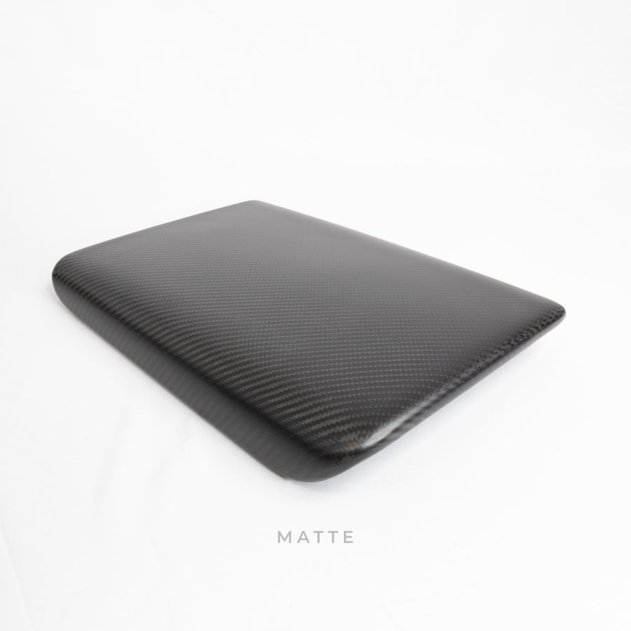 2021 + | Model S & X Center Console Armrest Overlay - Real Molded Carbon Fiber