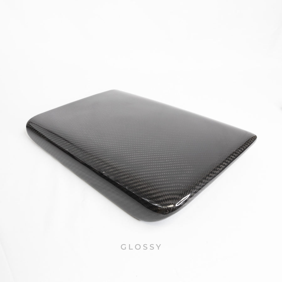 2021 + | Model S & X Center Console Armrest Overlay - Real Molded Carbon Fiber