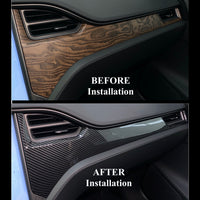 2012-2021 | Model S & X Dashboard & Center Console Upgrade Kit (7 Pieces) - Hydro Carbon Fiber Coated