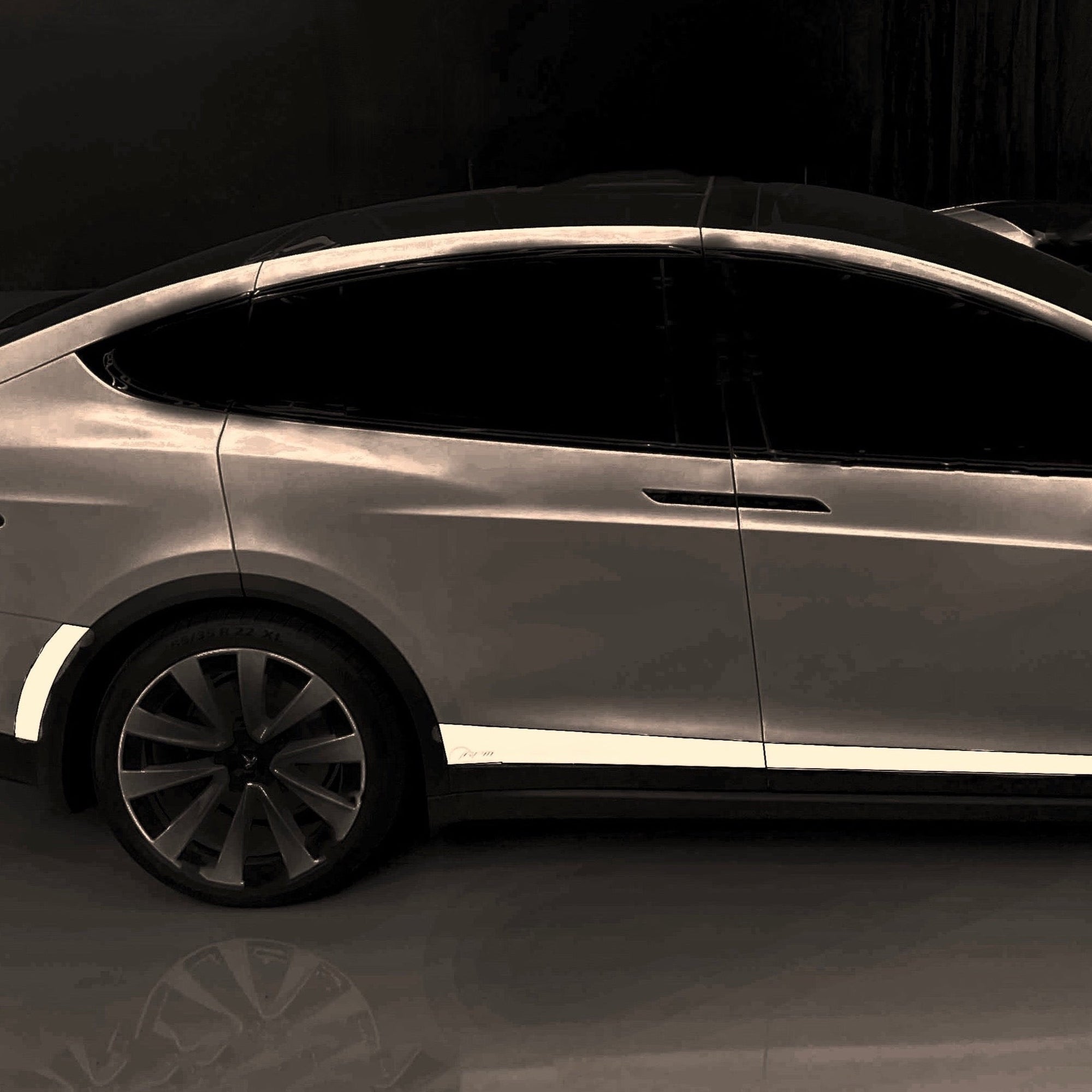 X 2021+ | Model X Lower Door &amp; Rocker Panel Paint Protection Kit - Clear Bra