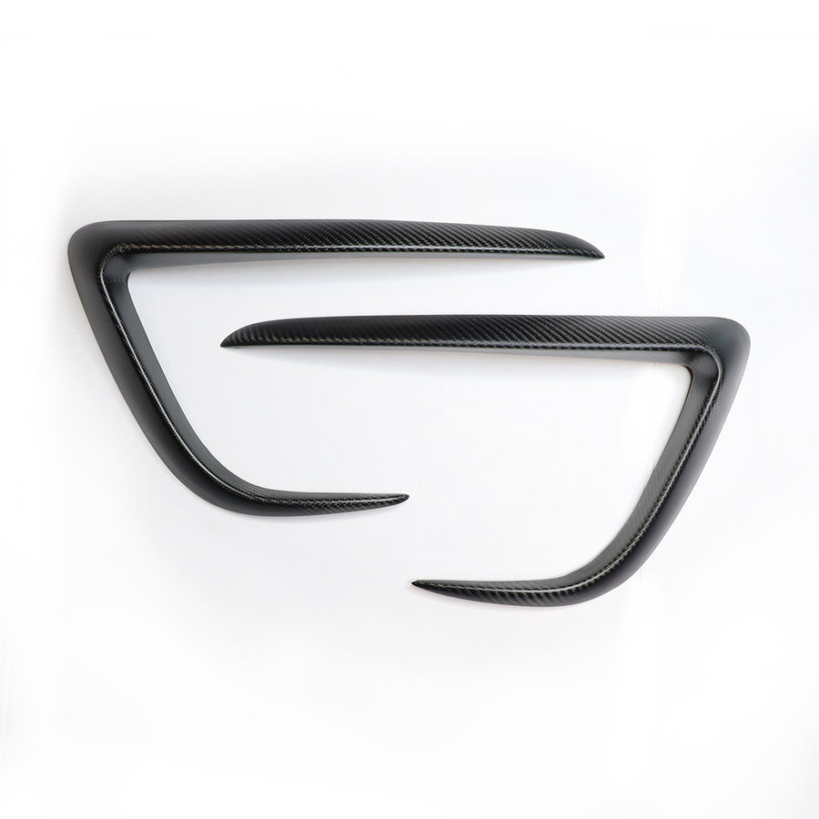 Model Y Fog Light Canards/Eyelids (1 Pair) - Real Molded Carbon Fiber