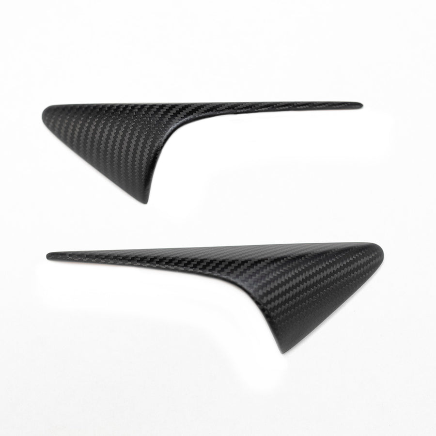 2021-2022 | Model S Top Half Style Turn Signal Overlays - Fits Hardware 3.0 - Real Dry Molded Carbon Fiber (1 Pair)