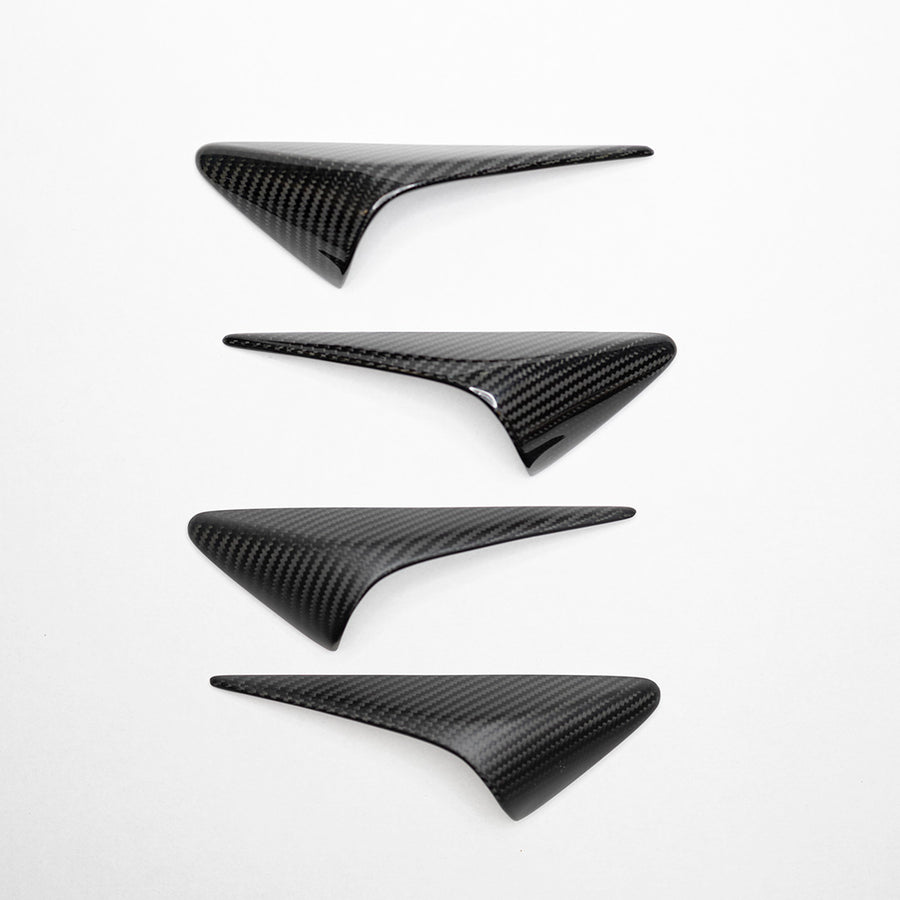 2021-2022 | Model S Top Half Style Turn Signal Overlays - Fits Hardware 3.0 - Real Dry Molded Carbon Fiber (1 Pair)