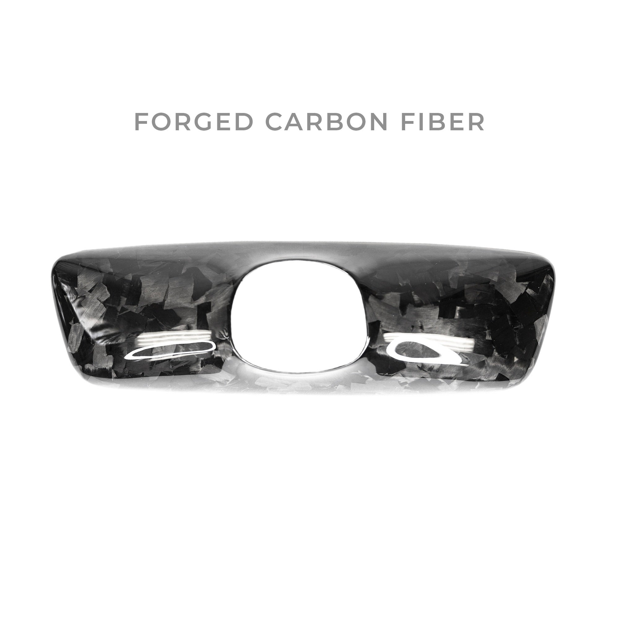 2017+ | Model 3 &amp; Y Rearview Mirror Backside Overlay - Real Molded Carbon Fiber