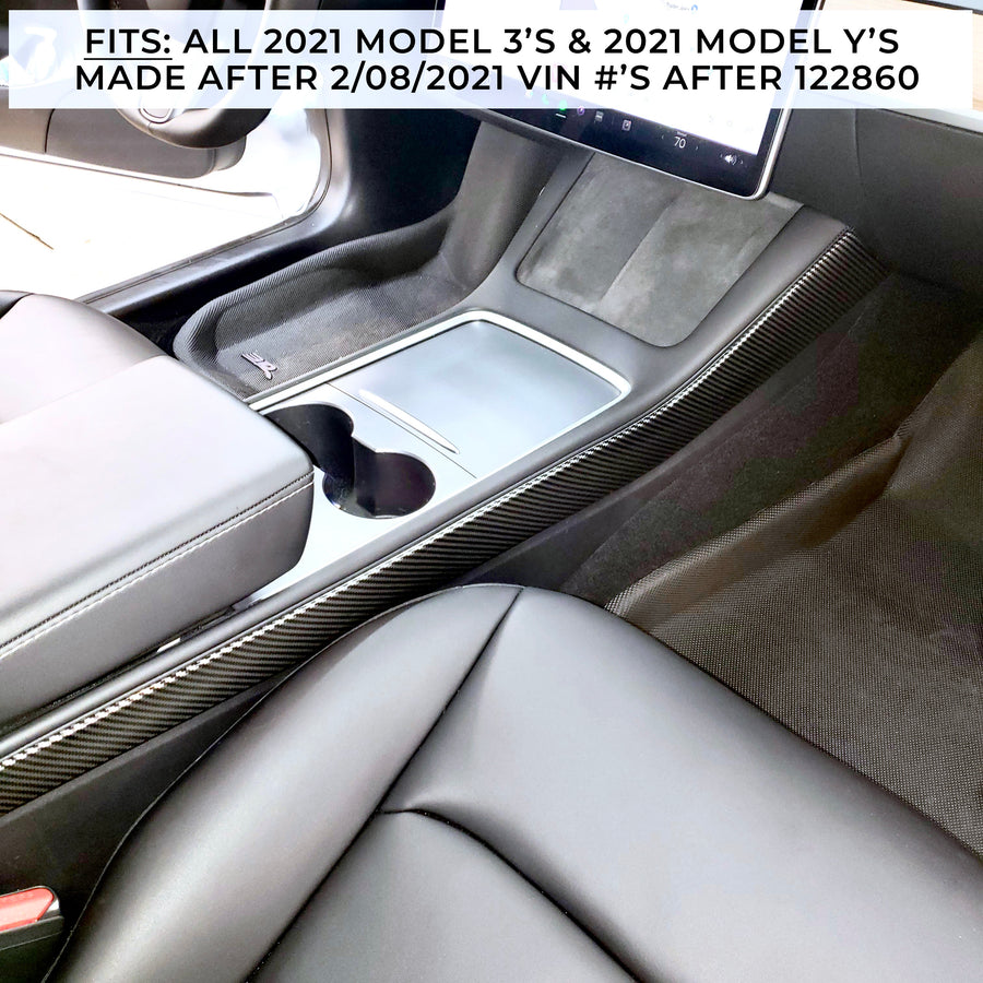 2021+ | Model 3 & Y Center Console Side Panel Caps (Gen. 2) - Variety*