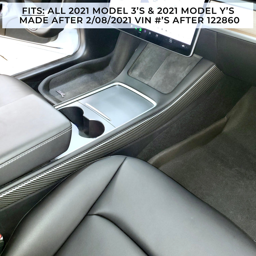 2021 - 2023 | Model 3 & Y Center Console Side Panel Caps (Gen. 2) - Va ...