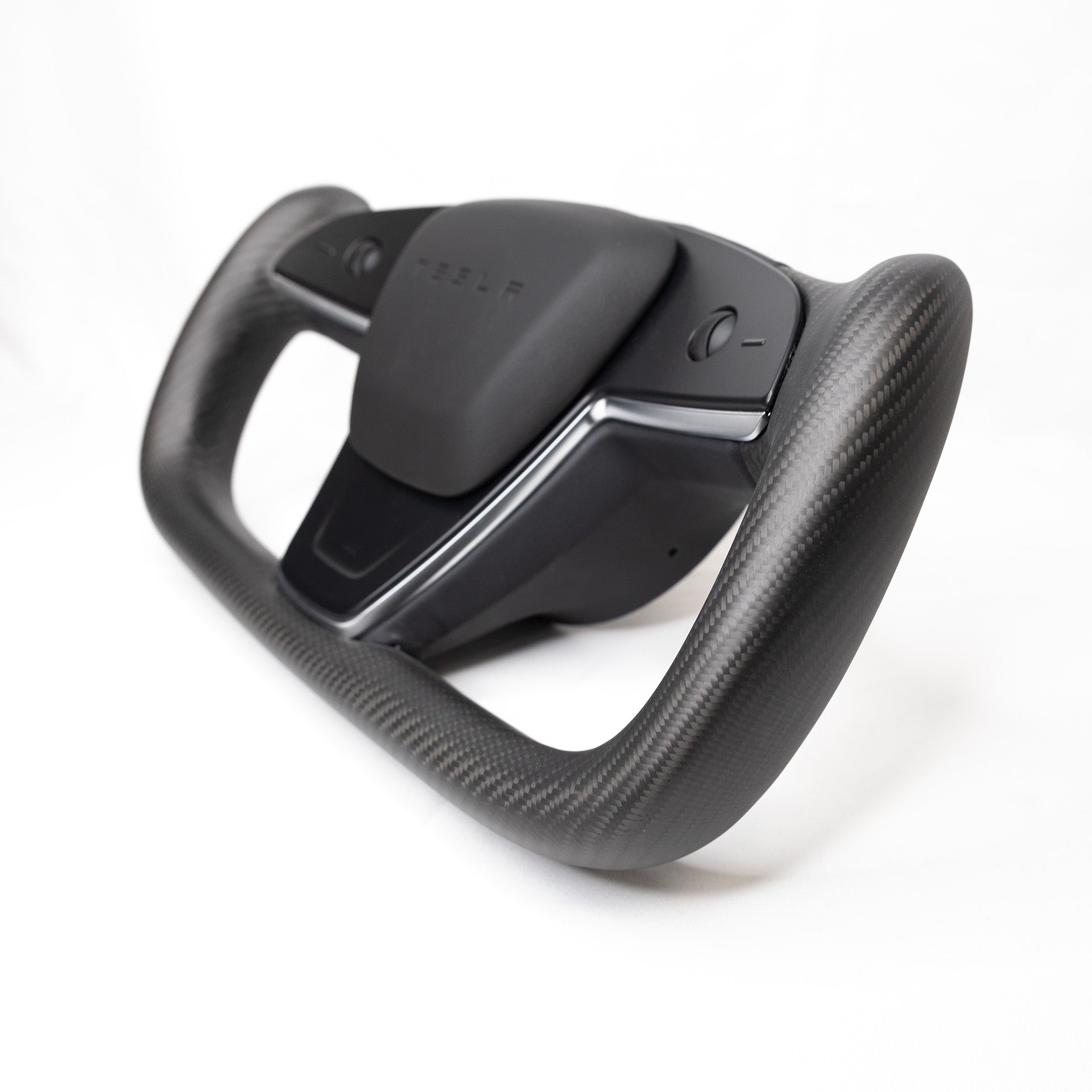 2021-2023 | Model S &amp; X Yoke Heated Steering Wheel - Real Molded Carbon Fiber