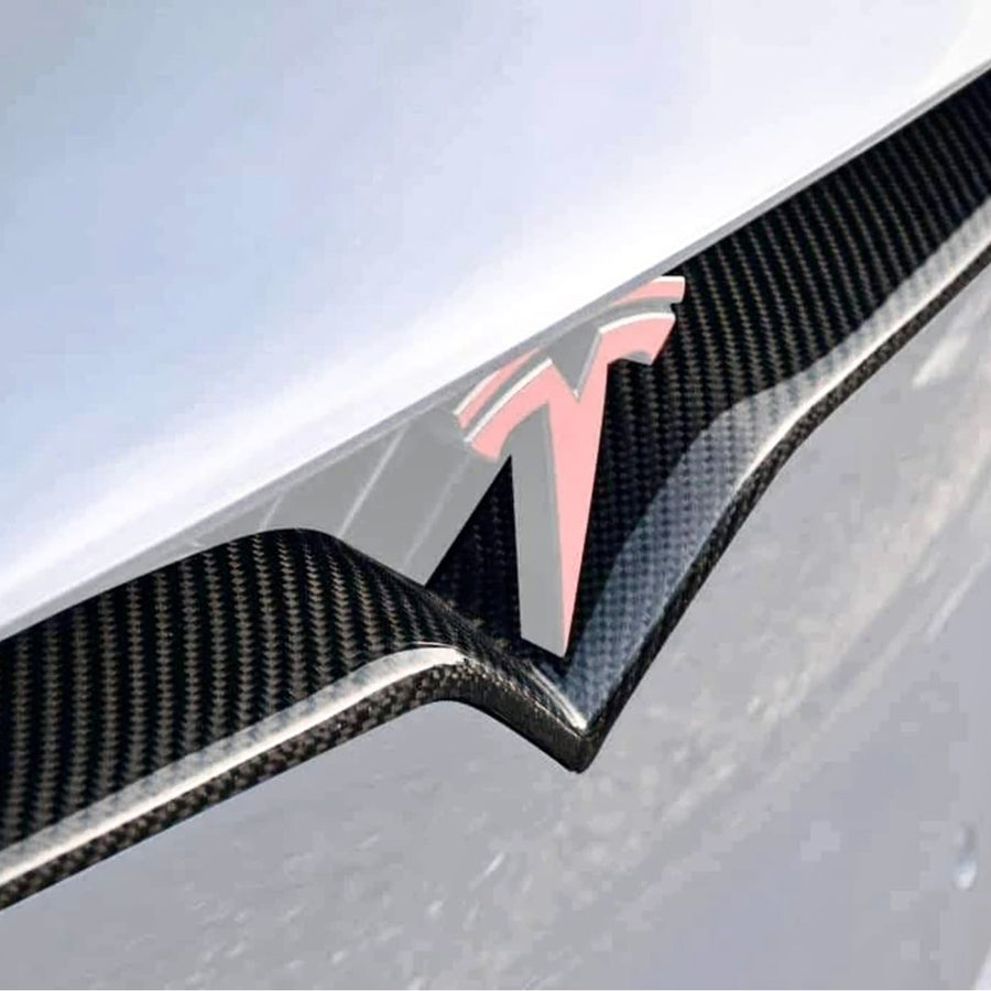 2017+ | Model X Front End Inlay - Real Molded Carbon Fiber