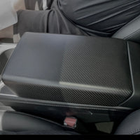 Model 3 & Y Armrest Overlay - Real Molded Carbon Fiber