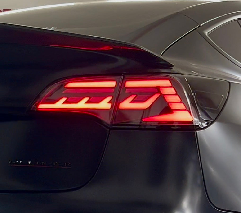 Model 3 &amp; Y* Knight-Rider LED Tail Light Upgrades (1 pair) 3 Styles