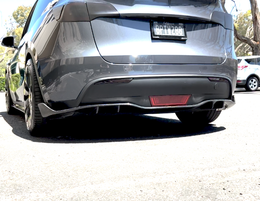 Model Y Viento Rear Diffuser - Real Molded Carbon Fiber