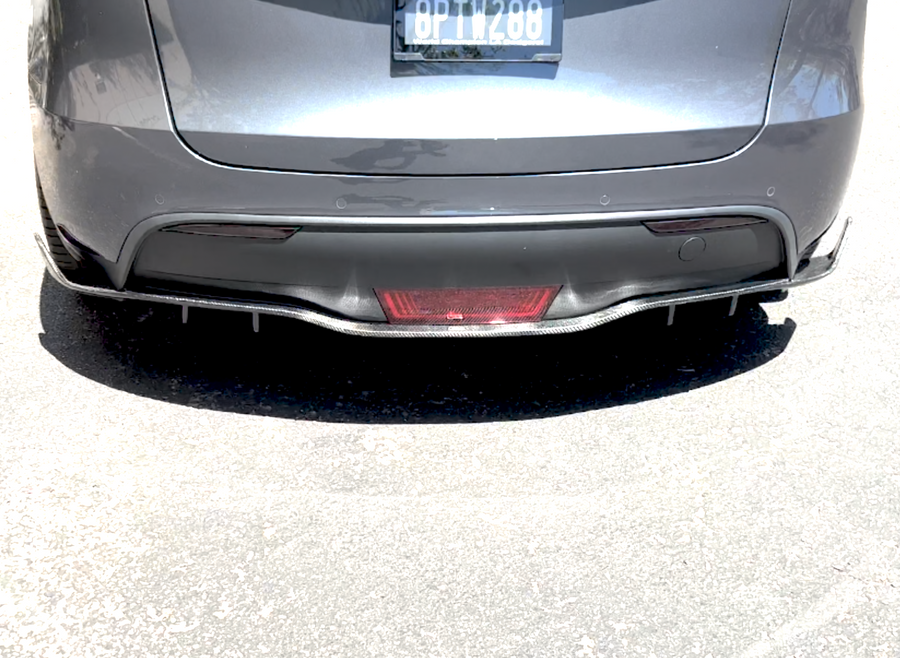 Model Y Viento Rear Diffuser - Real Molded Carbon Fiber