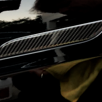 Model S Door Handle Overlay (Set of 4) - Urethane Carbon Fiber