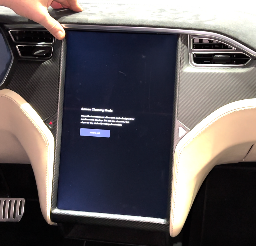2012-2020 Model S & X Display Screen Bezel Overlay - Real Molded Carbon Fiber