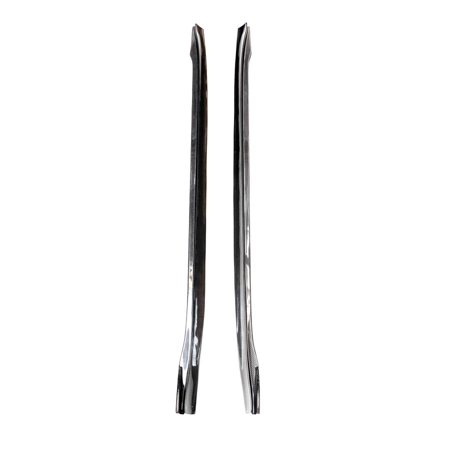Model 3 Side Skirts Open Back Hollow Version - Real Molded Carbon Fiber