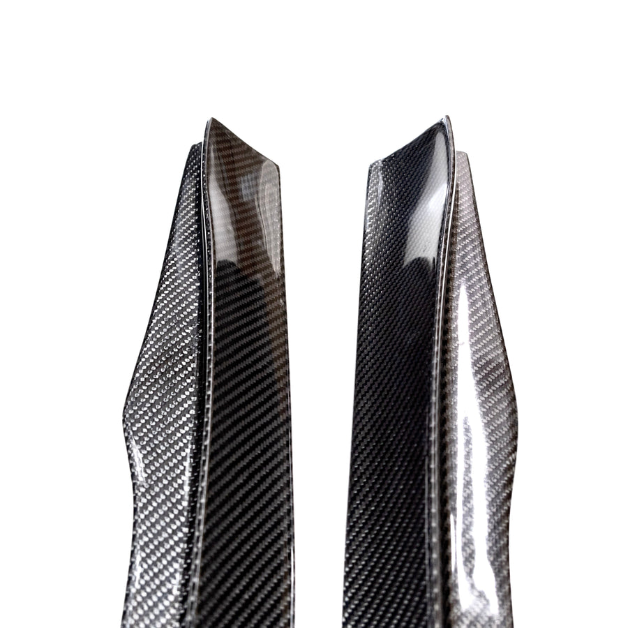 Model 3 Side Skirts Open Back Hollow Version - Real Molded Carbon Fiber