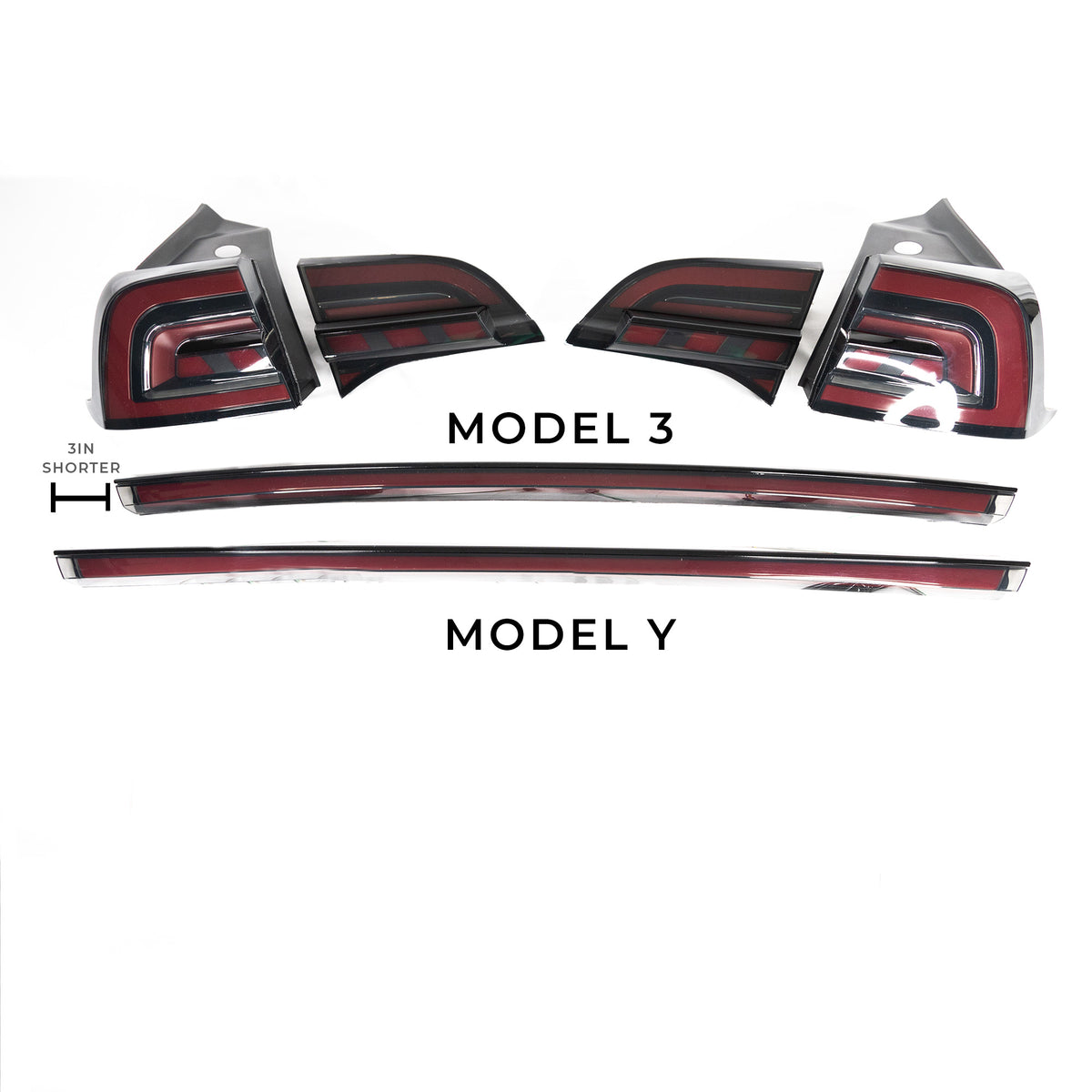 4 PIN Turn Brake Lamp & Inner Tail Light Replacement for Model 3/Y (21-24)