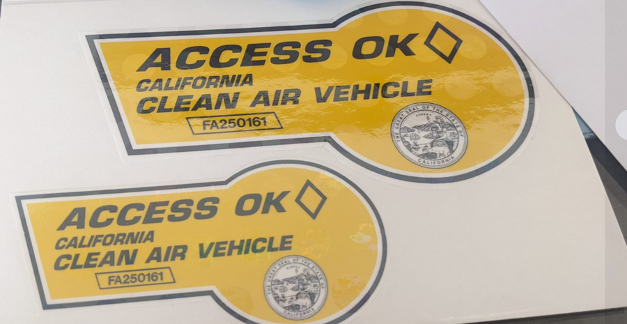 Calif. HOV Under Stickers Protection Film (Gen. 2)